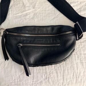 Hammitt Black Leather Crossbody Belt Bag